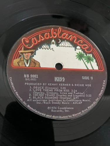 Kiss / Self-Titled LP Vinyl OG 1st Pressing 1974 US VG No "Kissin' Time" 60001-A