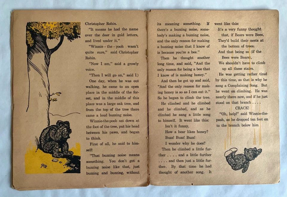 Winnie the Pooh Chidrens Soft Cover Picture Book Wallace Stover PB 1944 Foto 3 de 4