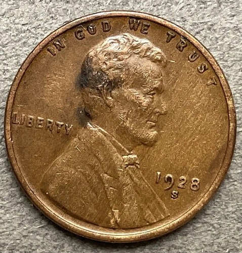 1928-S  ~ Lincoln Wheat Cent - [VF] Very Fine Details ~ B105