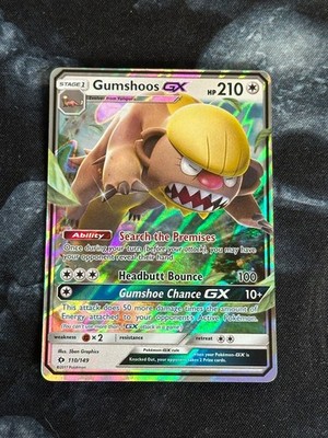 Pokemon Karte | Gumshoos GX 110/149 | SUM | Englisch | Ultra Rare | Near Mint