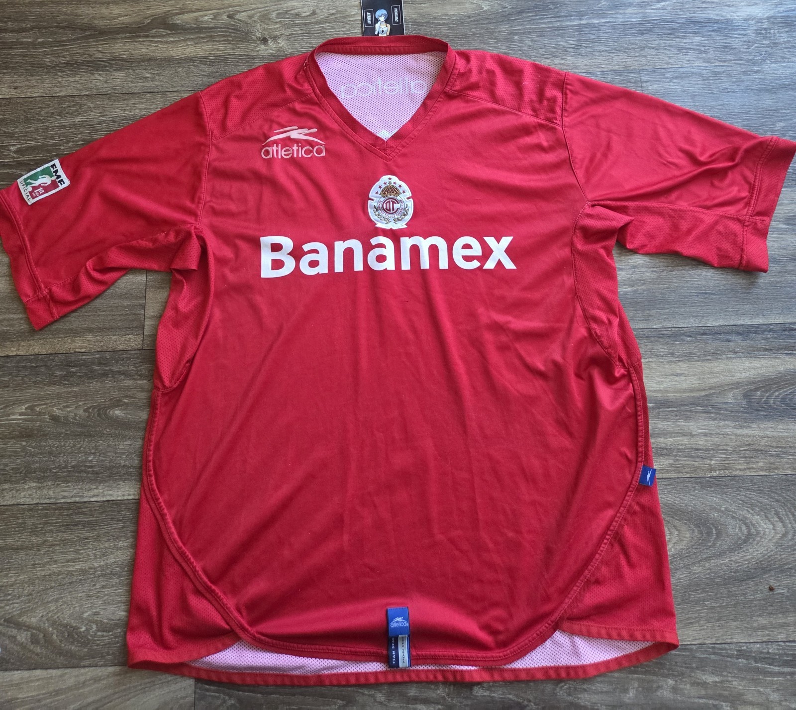 Atletica Club Deportivo Toluca Diablos Rojos 05/06 Home Futbol Jersey Size Large