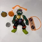 Vtg 1991 TMNT RAPPIN' MIKE 1991 100% COMPLETE MINT COND Rock N'Roll Ninja Turtle