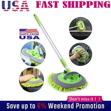 Adjustable Telescopic Car Wash Brush Kit Mop Long Handle Vehicle Cleaning Tool*