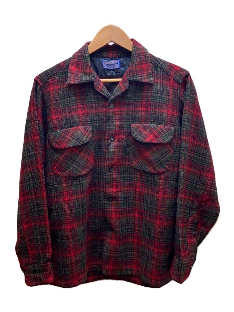 PENDLETON 50s Ombre Long Sleeve Shirt M Wool RED Check | eBay PENDLETON 50s Ombre Long Sleeve Shirt M Wool RED Check | eBay