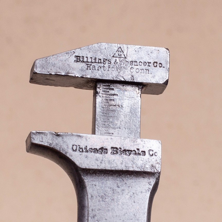 Antique Billings & Spencer & CHICAGO BICYCLE Co. 1" Bicycle Wrench Feb 19 1879 (49.00 USD) Antique Billings & Spencer & CHICAGO BICYCLE Co. 1" Bicycle Wrench Feb 19 1879 (49.00 USD)