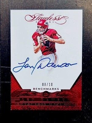 Len Dawson 2016 Panini Flawless Benchmarks /10 Auto Kansas City Chiefs NFL HOF