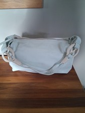 Pale Blue Hobo Style Radley Leather Shoulder Handbag with Dust Bag