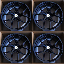 19 Bbs Style Black Wheels Rims Set 19x8.5 35 5x112 Cb66.6 Fits Mercedes Audi