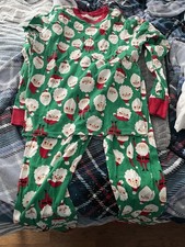 Carters Adult Christmas Pajamas 2 Piece Set Green Santa Famjam Size Large