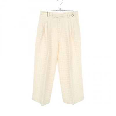 GUCCI Tweed Hose #40 Baumwolle Rayon Beige Damen