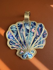 Lilly Pulitzer Duża etykieta na bagaż Muszla Muszla Dowód tożsamości Nowa, Inne