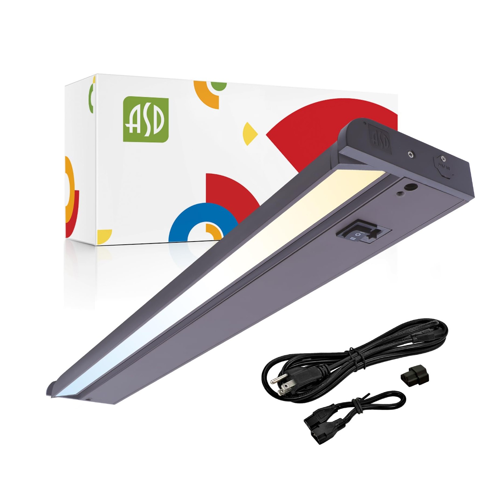 Schwenkbare LED Unterschrankbeleuchtung Bronze, 24 Zoll 12W, fest verdrahtet oder steckbar, ...