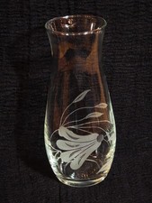 Vintage Pasabahce Etched Crystal Vase Turkey ...