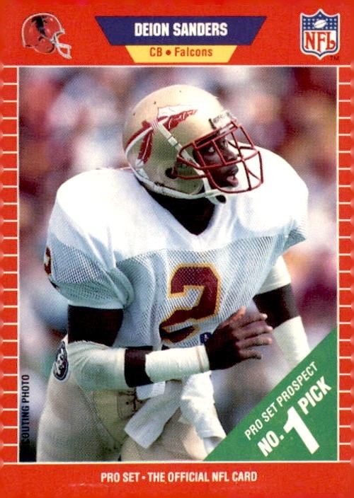 1989 Pro Set Deion Sanders Rc #486