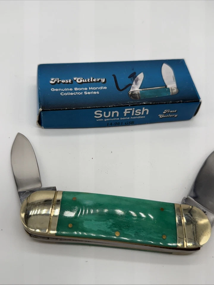 Frost SUNFISH, elephant toe Pocketknife Vintage Stock smooth red bone - Image 3 of 4