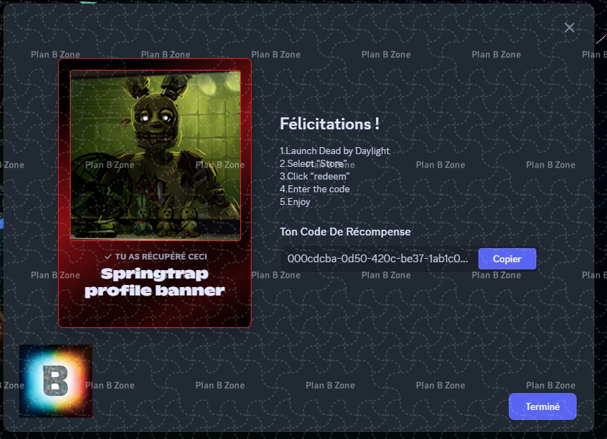 Banner Perfil Springtrap Atracción Terror Dead By Daylight - Entrega Rápida Foto 2 de 2