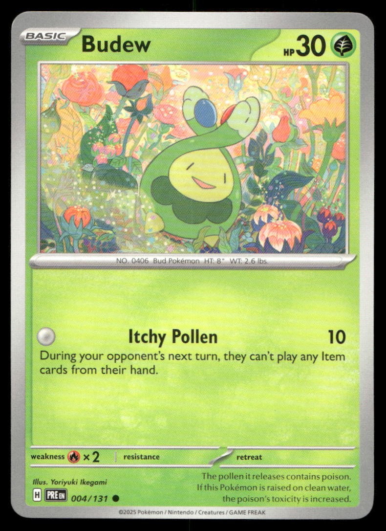 Budew (Master Ball Pattern) Common SV: Prismatic Evolutions 004/131 LP