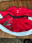 DISNEY STORE BABY RED GIRLS CHRISTMAS DRESS 0-3 NEW BORN