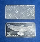 Lot of (2) MPM Bald Eagle - 5 Gram .999 Fine Silver Bullion Fractional Bar