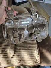 Jane Norman Lovely Quality Snakeskin Texture Multi Pocket Grab Handbag New