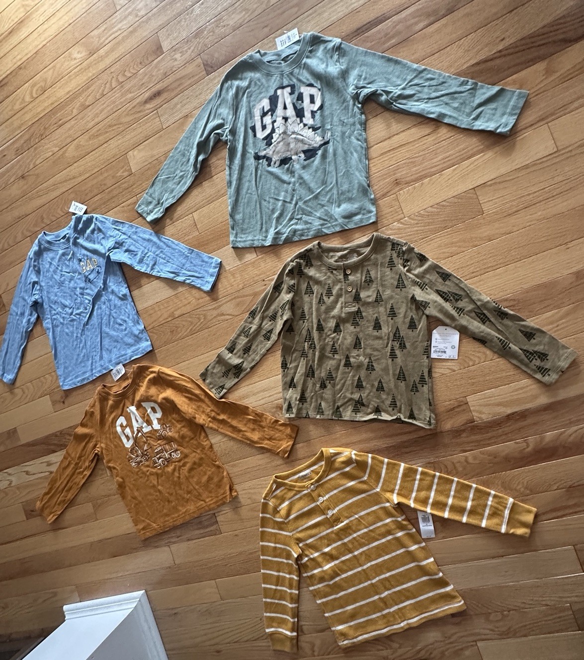 NWT Boys 5T Long Sleeve Shirt Lot GAP Old Navy LC Lauren Conrad 5 Pc Bundle New