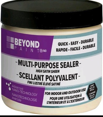 Beyond Paint Satin Clear Water-Based Multipurpose Sealer Exterior & Interior 1pt