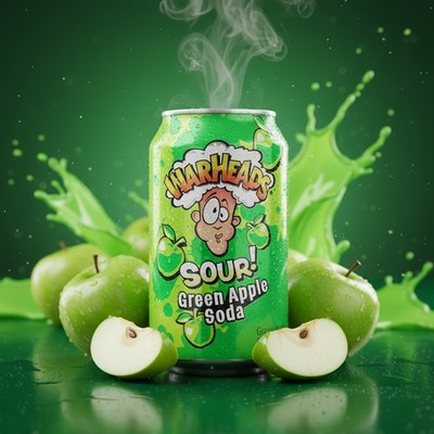 Warheads Sour Green Apple Soda (330 ml)   Saure Apfellimonade aus den USA