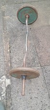 Standard 1-inch EZ Curl Bar with 2x25lbs cast iron plates