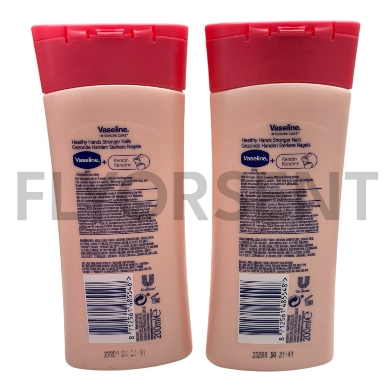 Vaseline Healthy Hands & Stronger Nails Hand Cream w/ Hydrolysed Keratin 200m X2