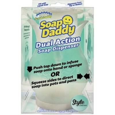 Refillable Dish Washing Liquid Dispenser Soap Daddy, Clear and