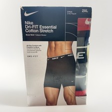 Nike Men's Dri- Fit Essential Cotton Stretch Boxer Brief 3-Pack Size 2XL