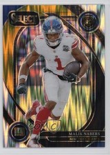 2024 Panini Select Club Level Black & Gold Shock Prizm Malik Nabers #220 06l5