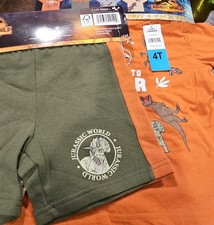 Jurassic World Dominion Size 4T - 4-Pack Short Sleeve T-Shirts And 3 Pk Shorts