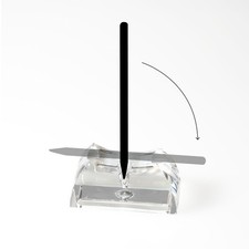 Clear Acrylic Pen Holder  -Way Vertical  Horizontal Pen Stand, Desk Organiz...