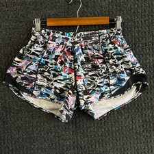 Lululemon Hotty Hot High Rise Lined Shorts 4 Inseam 8 Multi Color Athleisure