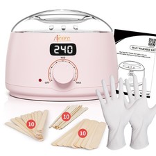 Digital Wax Warmer, 10 minutes Quick-Heat Hair Removal Kit with Precision Tem...