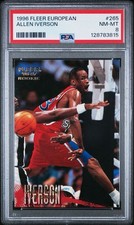 1996 Fleer European Basketball Allen Iverson #265 PSA 8 Rookie Card 76ers. rookie card picture