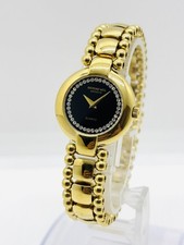 [Near Mint] Raymond Weil 5839 Quartz Black Dial Gold Tone Women Japan Watch