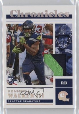 2022 Panini Chronicles Jersey Prime 5/25 Kenneth Walker III #42 Rookie RC qf8