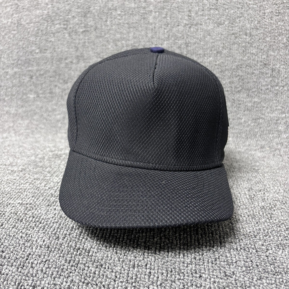 New Era 39THIRTY Blank Black Stretch Fit Hat Gray Underbrim Curved Bill Cap