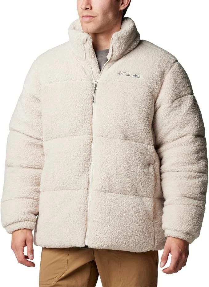 Men's Columbia Puffect II Sherpa Jacket, Cozy, Soft & Warm, Dark Stone, Large