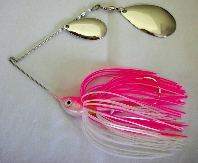 ELITE SPINNERBAIT 3/8oz HOT PINK & PEARL WHITE eBay