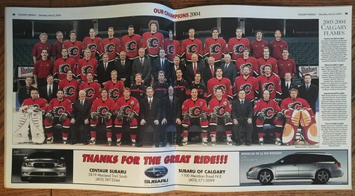 Calgary Flames Calgary Herald Newspaper Mag 2004 Stanley Cup + Poster Kevin Dahl - Picture 5 of 8