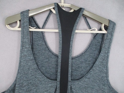 Nike Shirt Womens Medium Grey Dri Fit Sleeveless Running Racerback Tank Top - Picture 9 of 14
