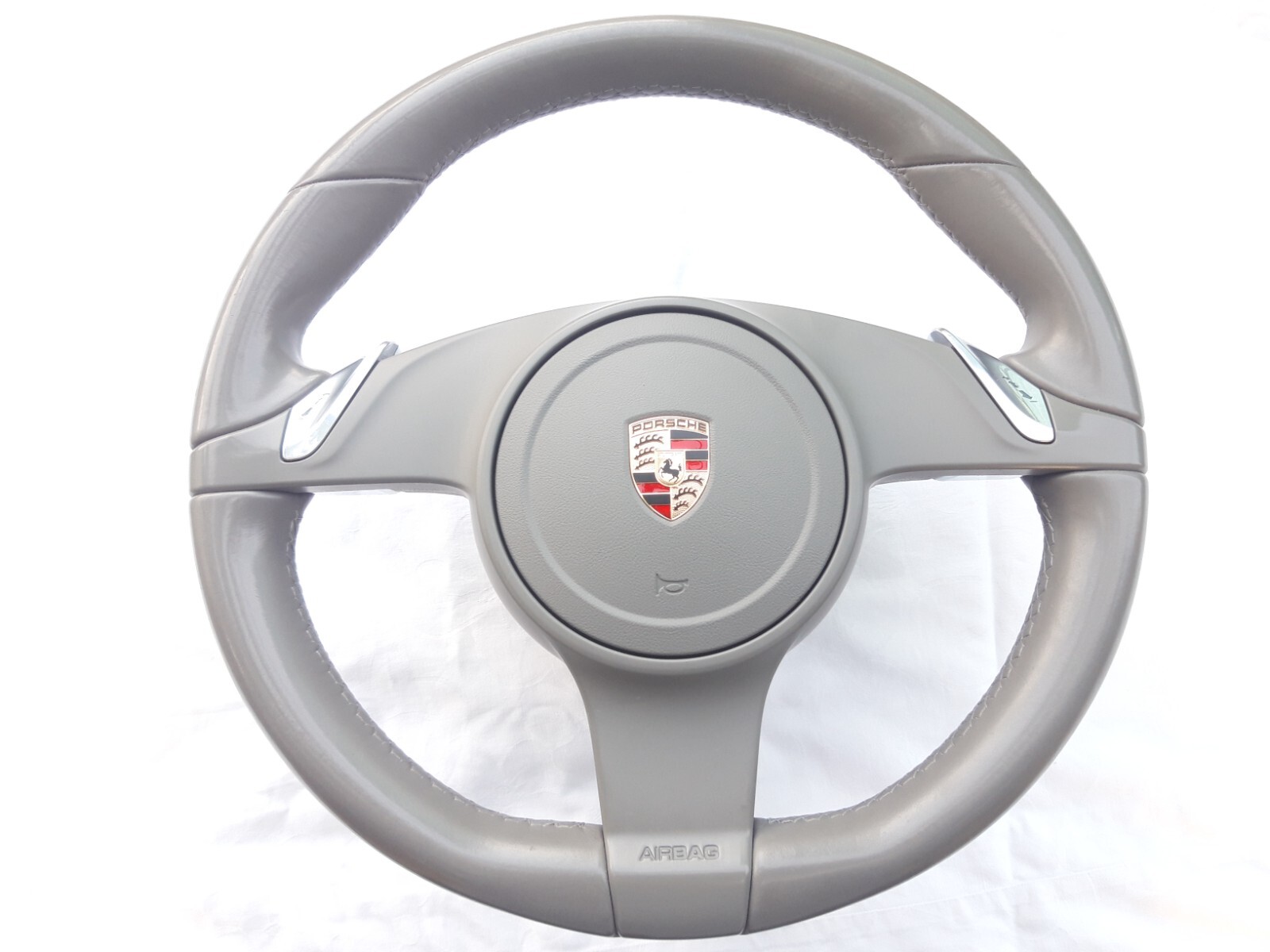 KUNIO Custodia protettiva per chiave auto, adatta per Porsche Macan Panamera 918 911 981 991 Boxster Cayenne Cayman in pelle, portachiavi B nero