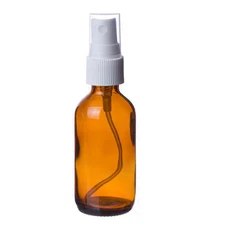 4oz Amber Glass Bottle with White Mist Sprayer - Choose Your Quanity