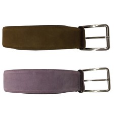 MANIERI men's suede belt height cm 4 100 leather MADE IN ITALY 5314 3179