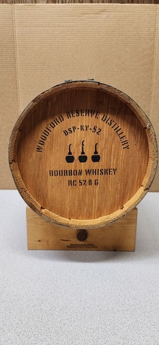 Vintage Woodford Reserve Distillery Bourbon Whiskey Mini Oak Barrel w/Stand