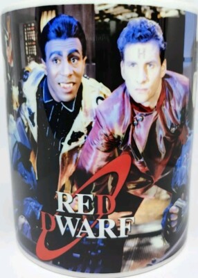 Red Dwarf MUG British Science Fiction Comedy Rimmer Lister Cat Kryten Holly BBC