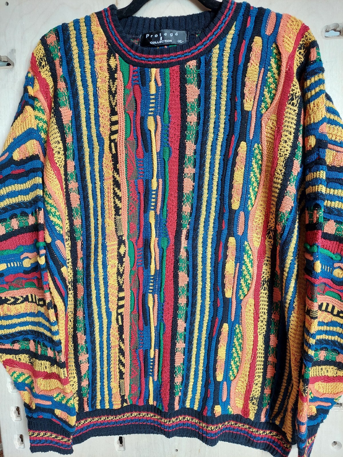 Vintage Protege Sweater Mens XL Cosby Biggie Knit Colorful 90s USA Coogi  Style – Blog BeautyClass